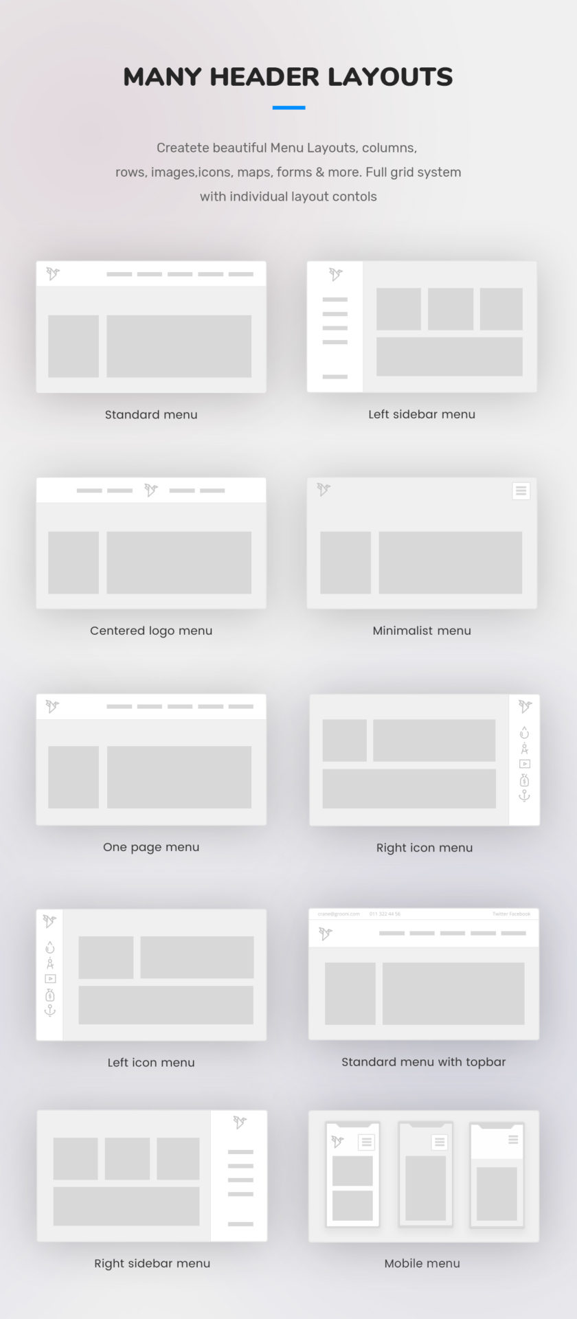 Groovy Mega Menu - Header Layouts