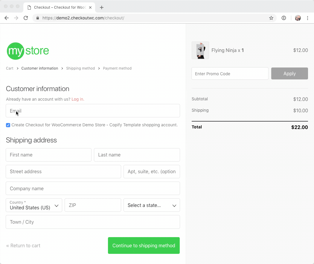 Tính năng Checkout for WooCommerce Plugin