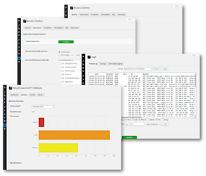 Tính năng NinjaFirewall Plugin