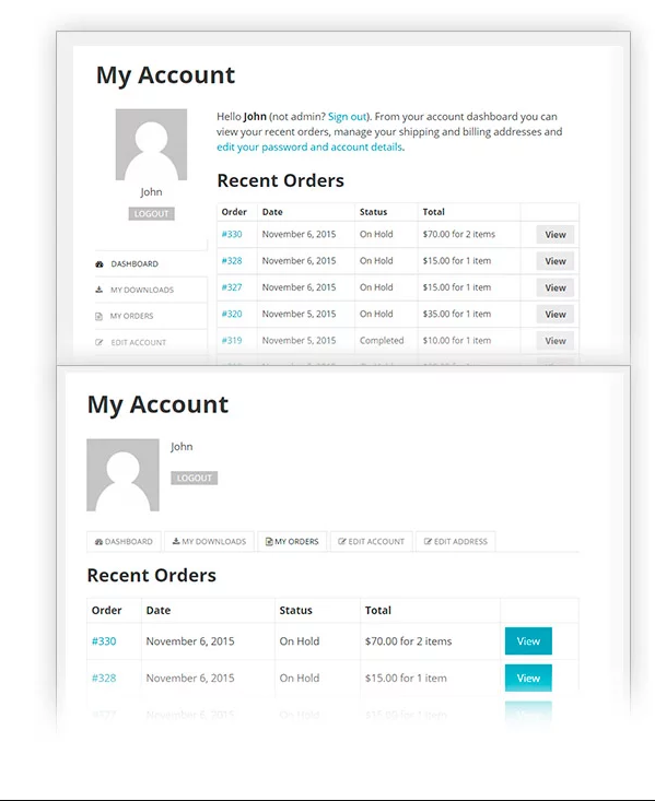 YITH WooCommerce Customize My Account Page Premium v3.8.0 NULLED 1 Tính năng YITH WooCommerce Customize My Account Page Plugin