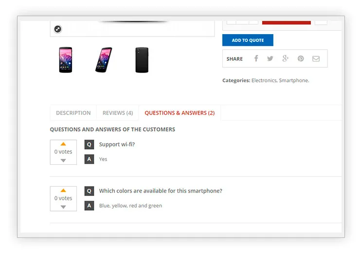 Tính năng YITH WooCommerce Questions and Answers Premium