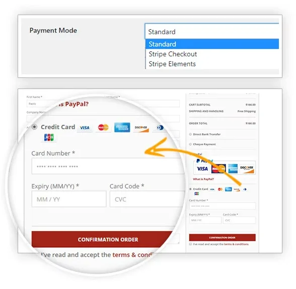 Tính năng YITH WooCommerce Stripe Premium