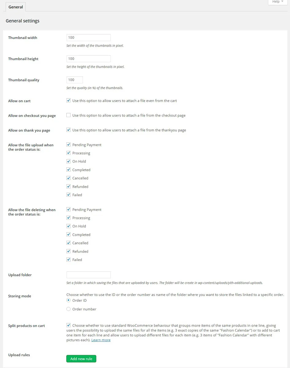 YITH WooCommerce Uploads Premium v1.2.24 1 Tính năng YITH WooCommerce Uploads Premium