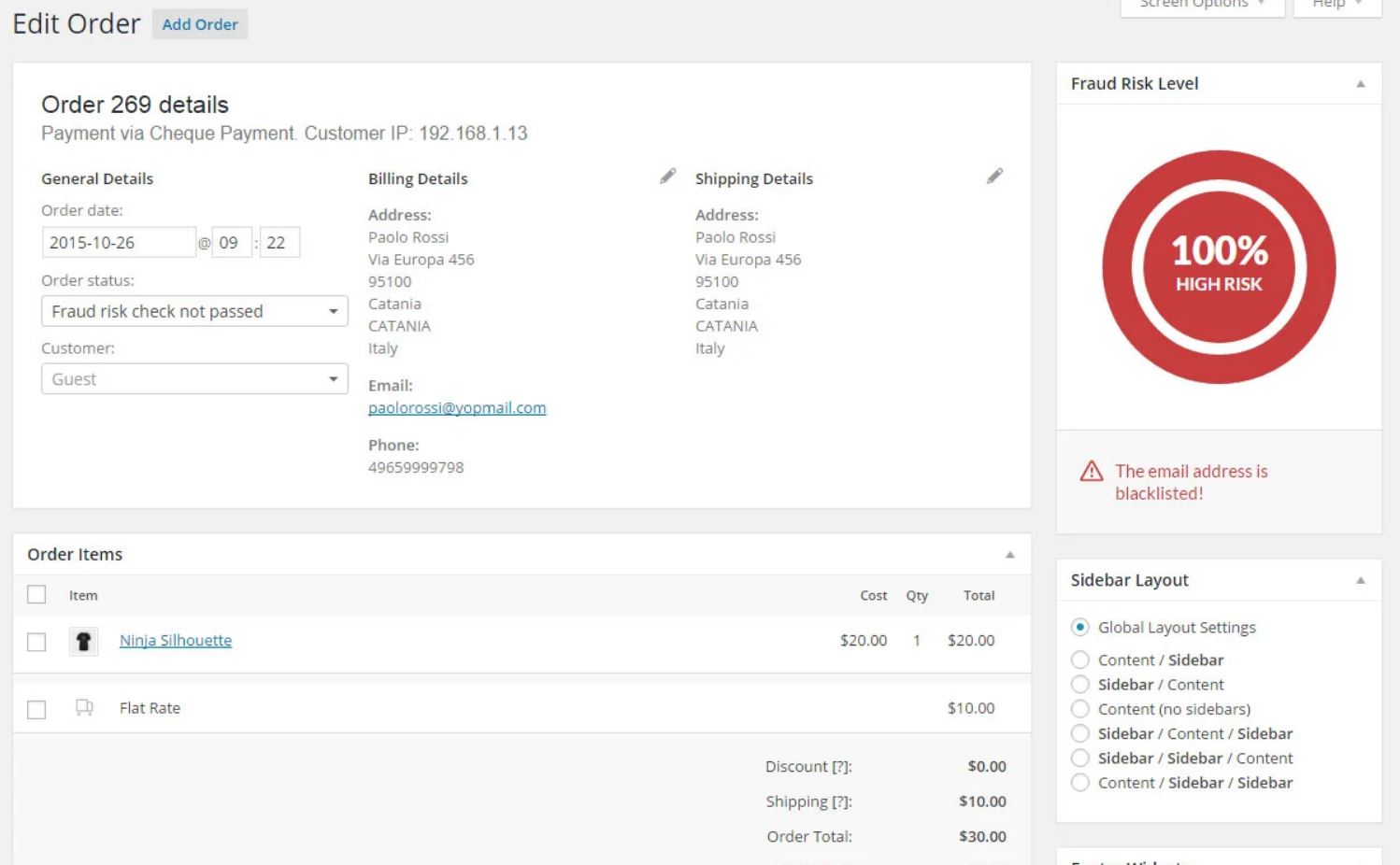 YITH WooCommerce Anti-Fraud Premium