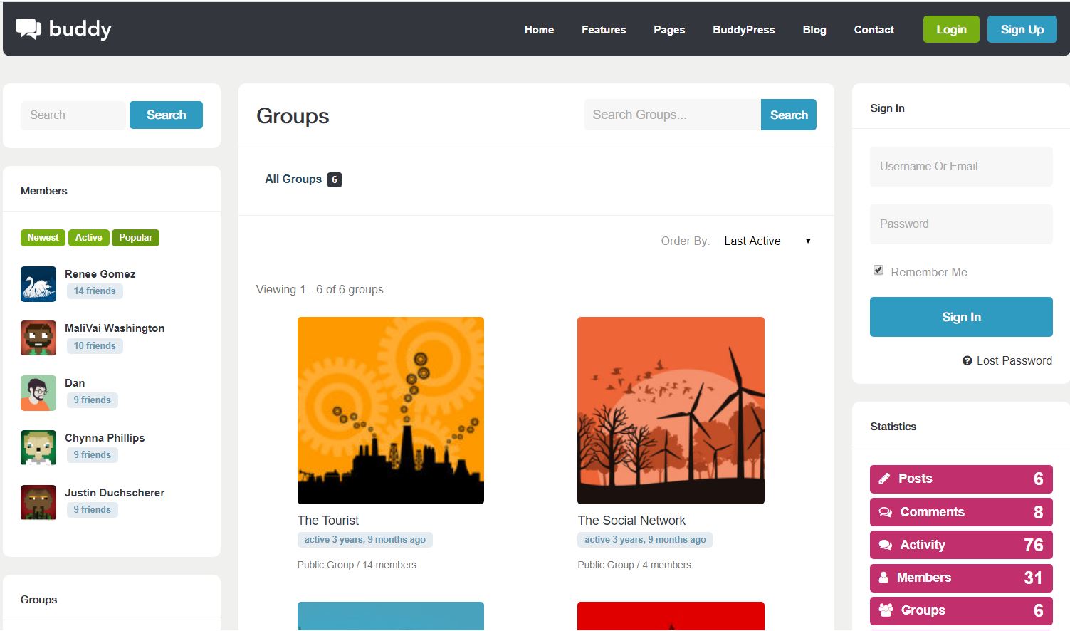 Buddy - Multi-Purpose WordPress BuddyPress Theme