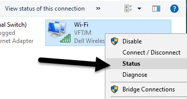 Cách xem mật khẩu WiFi đã lưu trên Windows 7, 8 và 10 3 trạng thái wifi