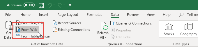 Sử dụng Excel làm công cụ để sao chép dữ liệu từ trang web 4 Sử dụng Excel làm công cụ để sao chép dữ liệu từ trang web