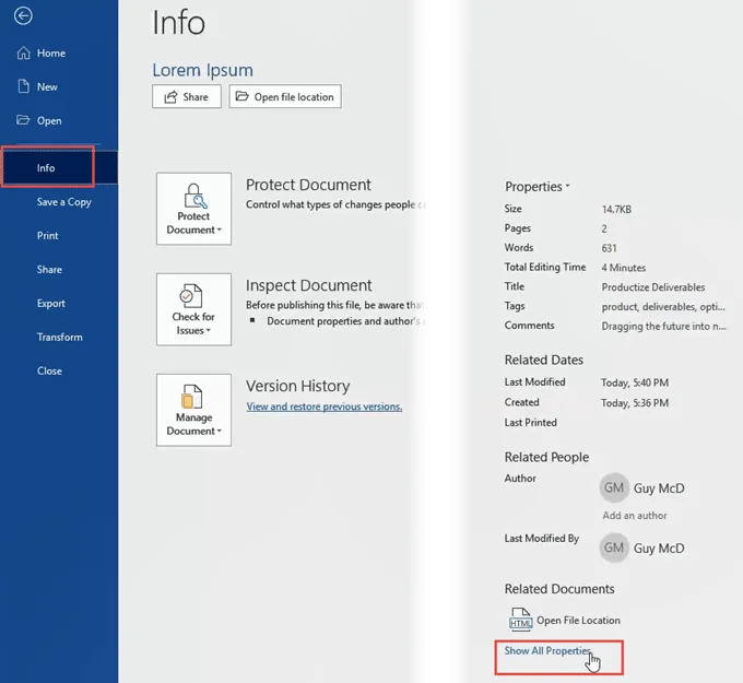 Cách xóa hoàn toàn siêu dữ liệu cá nhân khỏi tài liệu Microsoft Office 26 Cách xóa hoàn toàn siêu dữ liệu cá nhân khỏi tài liệu Microsoft Office