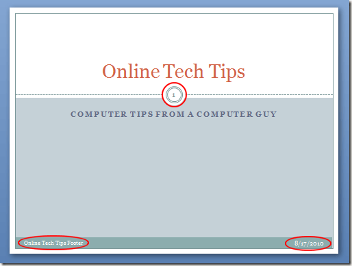 Đầu trang và chân trang trong Slide PowerPoint