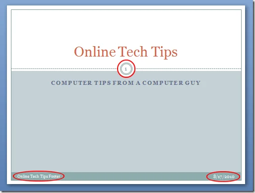 Đầu trang và chân trang trong Slide PowerPoint