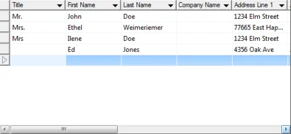 Danh sách địa chỉ