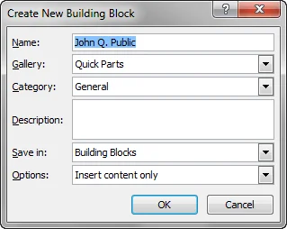 Tạo khối xây dựng mới PopUp