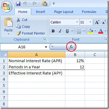 Tìm một APY từ một APR trong Excel
