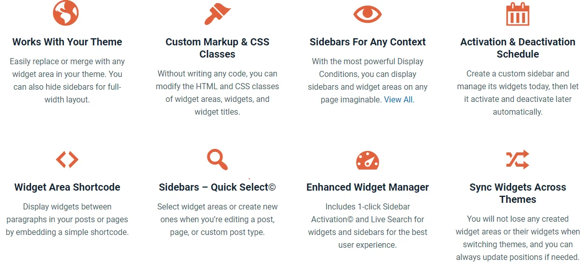 Content Aware Sidebars Pro v3.11.1 NULLED 1 Content Aware Sidebars Pro features