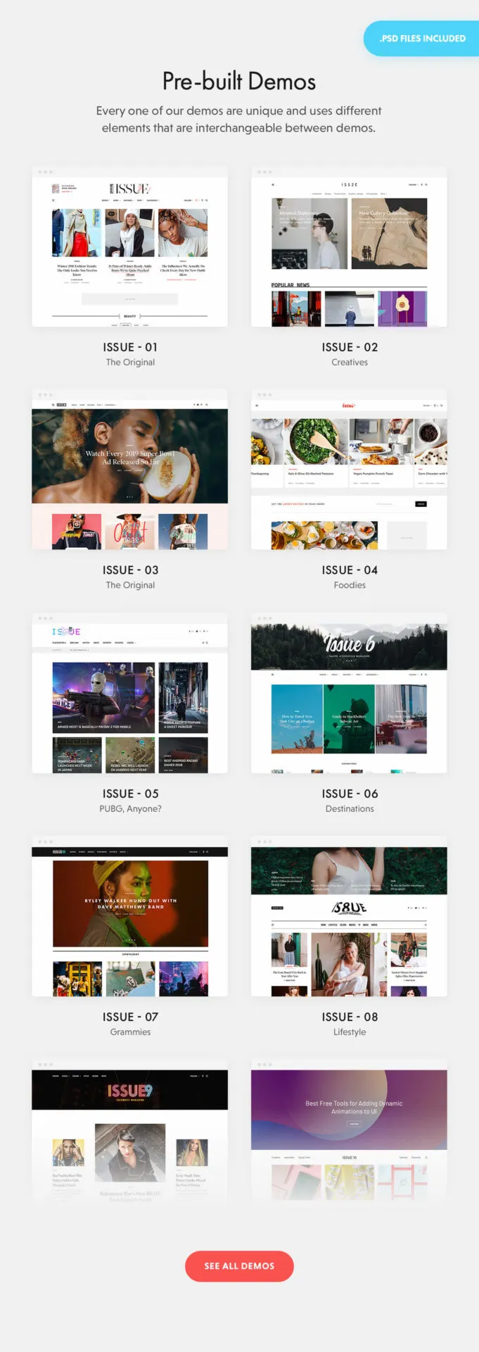 Tính năng nổi bật The Issue - Versatile Magazine WordPress Theme
