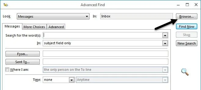Tìm kiếm Email Outlook theo người gửi, ngày, từ khóa, kích thước và hơn thế nữa 14 tìm kiếm nâng cao trong