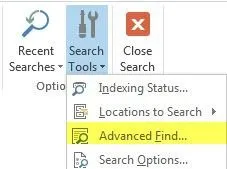 Tìm kiếm Email Outlook theo người gửi, ngày, từ khóa, kích thước và hơn thế nữa 13 tìm nâng cao