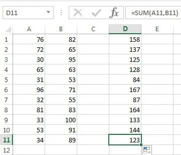 Sử dụng các hàm tóm tắt để tóm tắt dữ liệu trong Excel 5 tế bào tự động