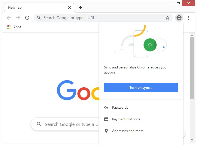 Cách thiết lập Đồng bộ hóa trình duyệt Google Chrome 2 Cách thiết lập Đồng bộ hóa trình duyệt Google Chrome