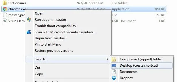 chrome gửi đến máy tính để bàn