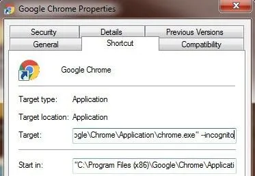 tham số mục tiêu chrome