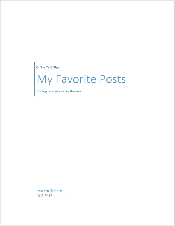 Thêm trang bìa vào tài liệu Word 4 trang bìa từ