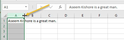 Độ rộng cột AutoFit và chiều cao hàng trong Excel 3 Độ rộng cột AutoFit và chiều cao hàng trong Excel