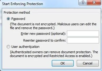Ẩn văn bản và hiển thị văn bản ẩn trong Word 13 nhập mật khẩu bảo vệ