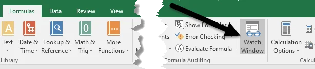 Sử dụng Cửa sổ Xem Excel để theo dõi các ô quan trọng trong Sổ làm việc 2 băng công thức excel