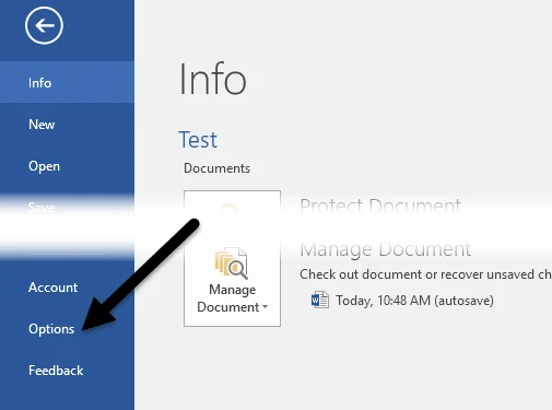 Cách tạo biểu mẫu có thể điền trong Word 1 tùy chọn tập tin