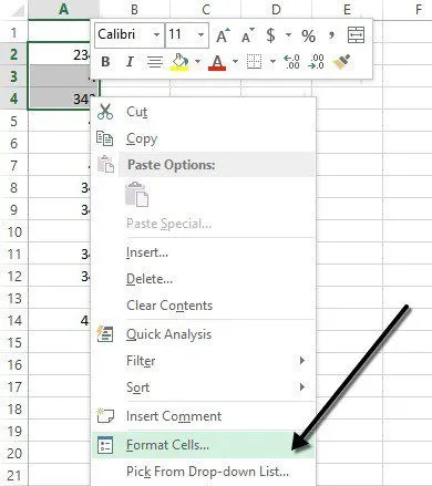 Cách ẩn trang tính, ô, cột và công thức trong Excel 3 định dạng tế bào excel