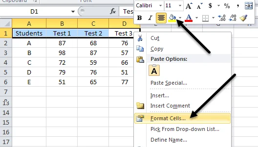 Hướng dẫn cơ bản về Microsoft Excel - Học cách sử dụng Excel (Phần 1) 11 định dạng tế bào excel