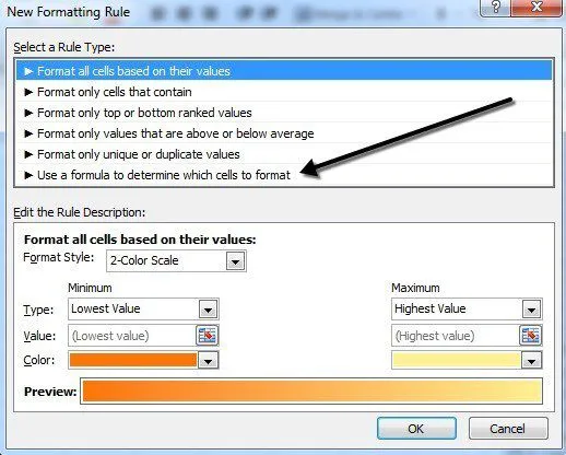 Định dạng các ô bằng cách sử dụng định dạng có điều kiện trong Excel 13 định dạng ô quy tắc