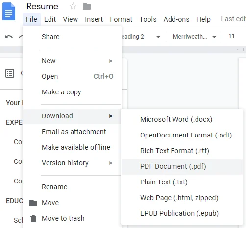 Cách sử dụng Google Docs Resume Template 7 Cách sử dụng Google Docs Resume Template