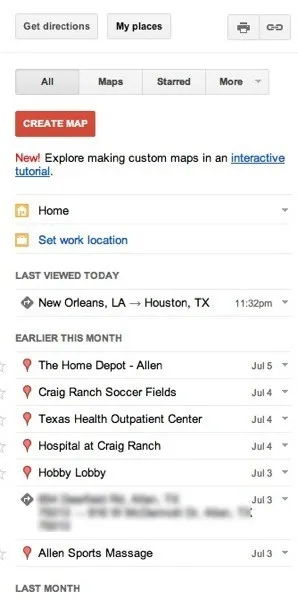lịch sử google maps