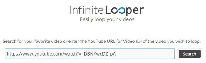 Cách tạo video YouTube liên tục 7 infinitelooper