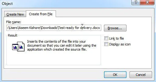 Hướng dẫn cơ bản để sửa chữa tệp Word bị hỏng 5 chèn từ tập tin
