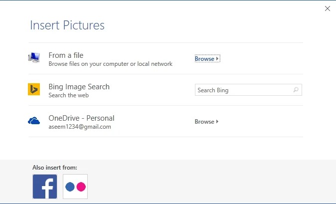 Cách tạo biểu mẫu có thể điền trong Word 12 chèn hình ảnh từ