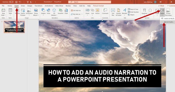 Cách thêm tường thuật âm thanh vào bản trình bày Powerpoint 6 Cách thêm tường thuật âm thanh vào bản trình bày Powerpoint
