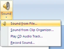 chèn âm thanh từ tập tin
