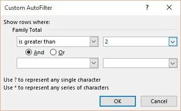 Cách lọc dữ liệu trong Excel 8 lớn hơn bộ lọc