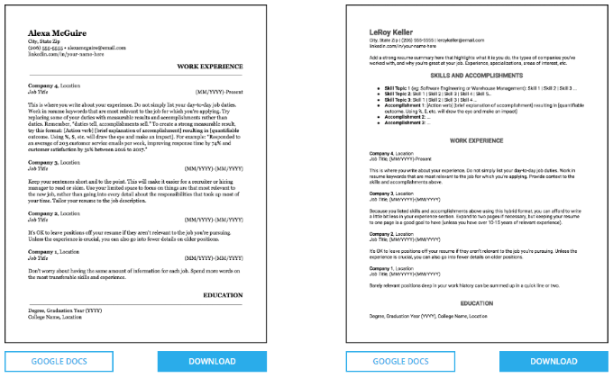 3 trang web để tìm mẫu sơ yếu lý lịch Google Docs miễn phí 6 3 trang web để tìm mẫu sơ yếu lý lịch Google Docs miễn phí