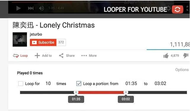 Cách tạo video YouTube liên tục 9 looper cho chrome