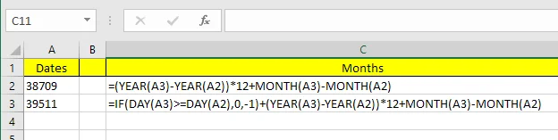 Cách trừ ngày trong Excel 3 diễn đàn tháng khác nhau