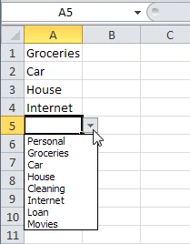Tạo danh sách thả xuống trong Excel bằng xác thực dữ liệu 8 nhiều danh sách thả xuống