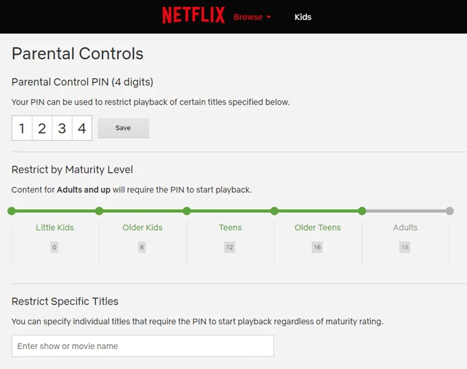 Cách sử dụng tính năng kiểm soát của cha mẹ trên Netflix 4 Cách sử dụng tính năng kiểm soát của cha mẹ trên Netflix
