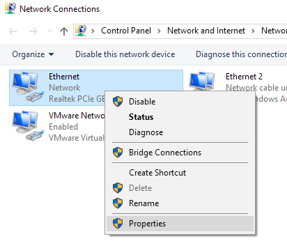 Cách gán địa chỉ IP tĩnh trong Windows và OS X 5 thuộc tính bộ điều hợp mạng