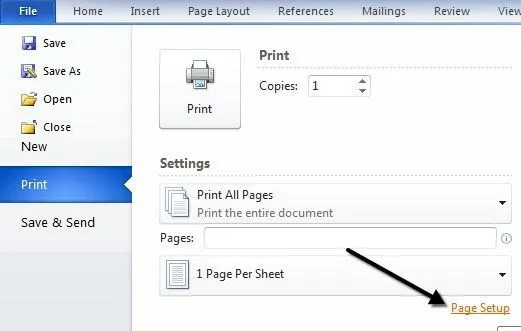 Ẩn văn bản và hiển thị văn bản ẩn trong Word 8 từ thiết lập trang