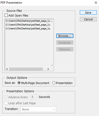 Cách tạo PDF nhiều trang trong Photoshop 6 Cách tạo PDF nhiều trang trong Photoshop