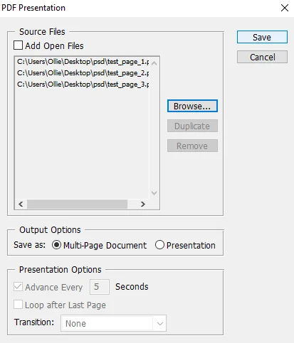 Cách tạo PDF nhiều trang trong Photoshop 6 Cách tạo PDF nhiều trang trong Photoshop